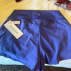 Marika Purple Athletic Shorts Lightweight Elastic Fit